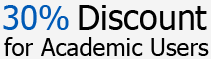30% Discount for Academic Users