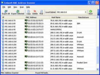 Screenshot for Colasoft MAC Scanner 1.1