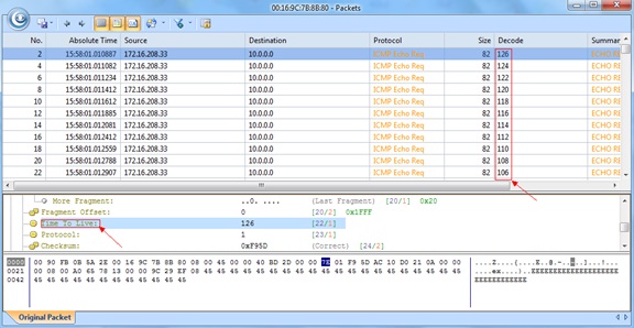 Routing loop causing ICMP TTL to decrease