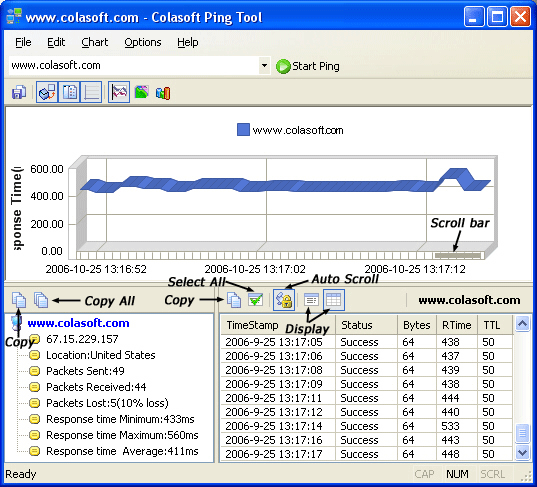 Colasoft ping tool