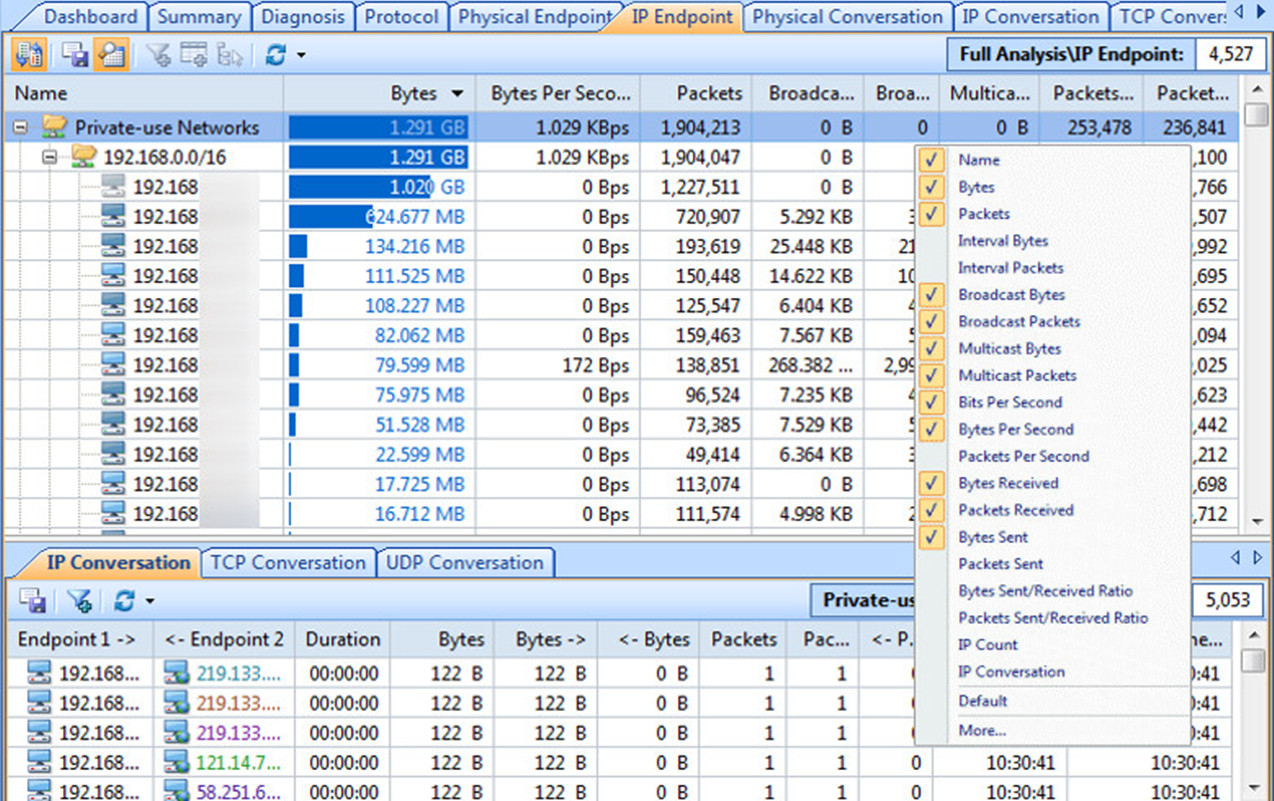 capsa extensive statistics of each host function