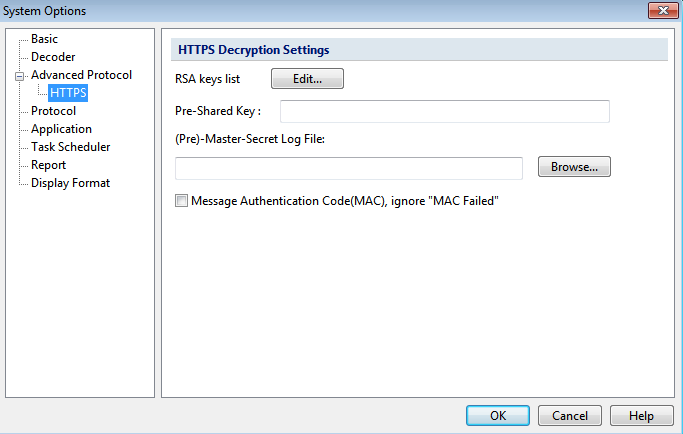 HTTPS Decryption Settings