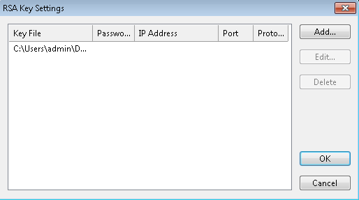 RSA Key Settings